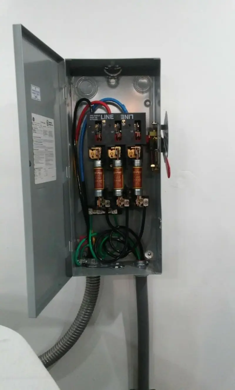 Three-phase disconnect switch installed for Electrical Wiring & Rewiring in Lake Park